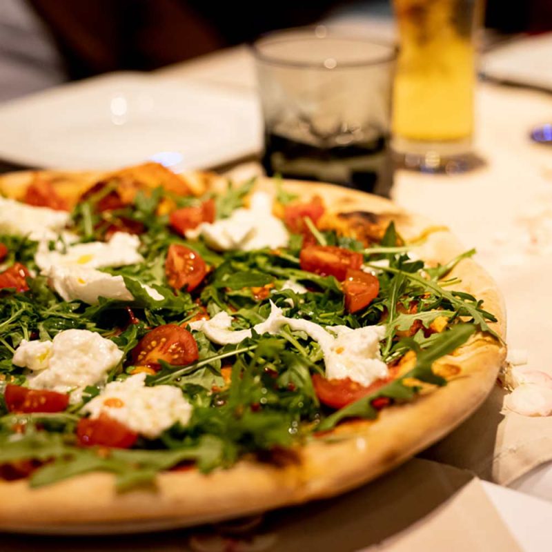 Großaufnahme einer Pizza